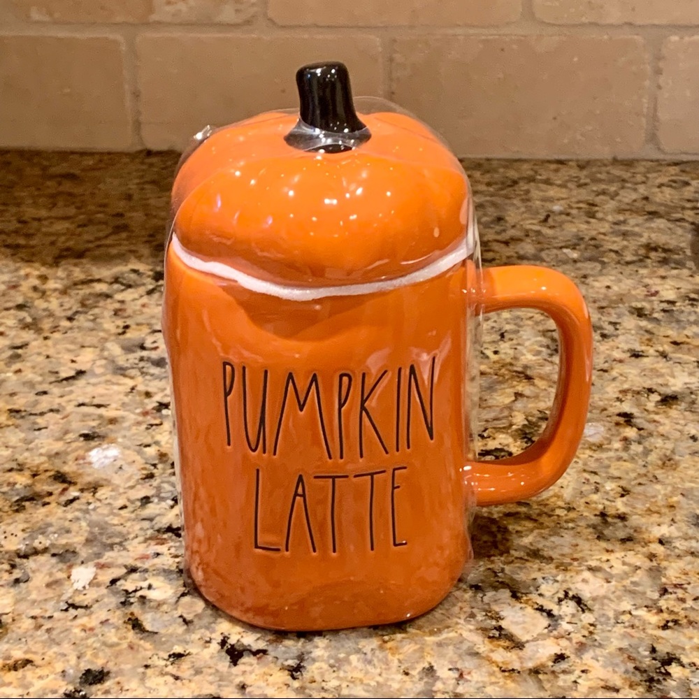 Rae Dunn PUMPKIN LATTE Topper Mug - Picture 1 of 7